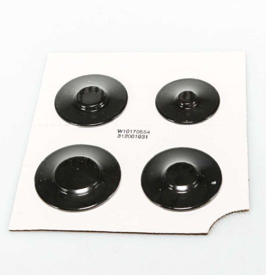 Picture of Whirlpool Range Surface Burner Cap Set (Black) WPW10170554